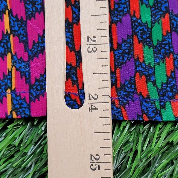 Vintage 90s MOD HIppie Button Shirt Womens Medium 22x24 Purple - Picture 11 of 12